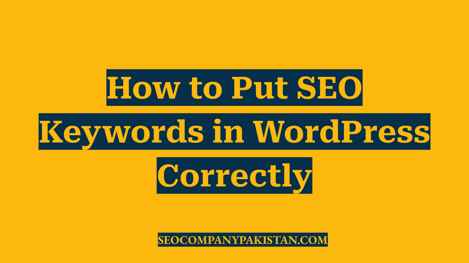How to Put SEO Keywords in WordPress Correctly