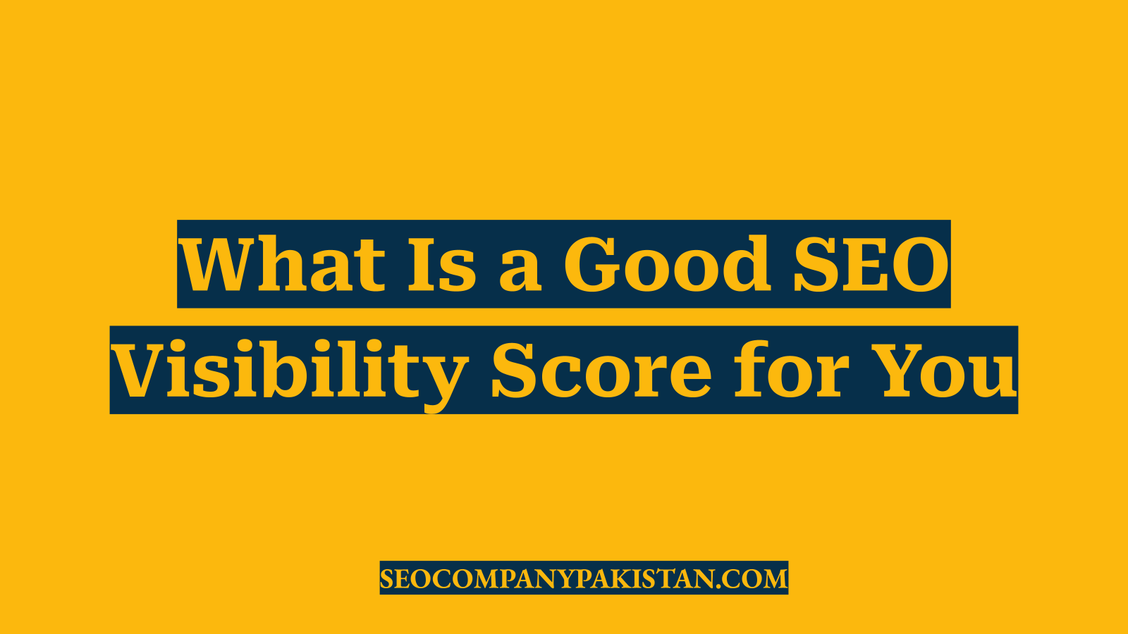 What Is a Good SEO Visibility Score for You