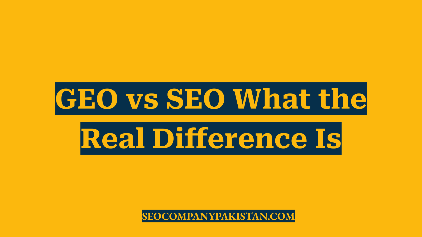 GEO vs SEO What the Real Difference Is