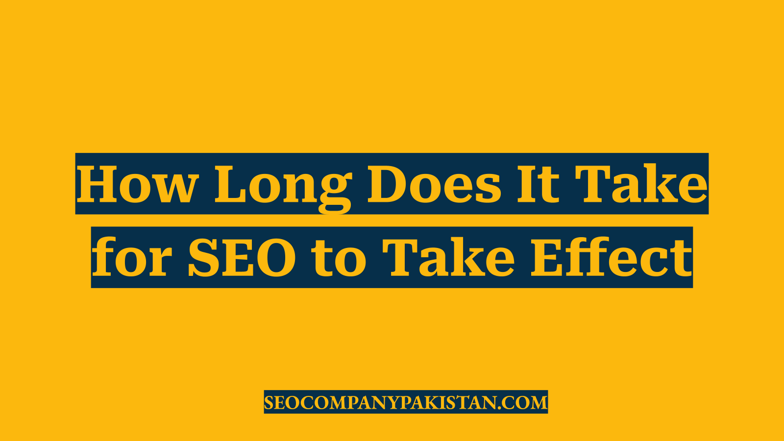 How Long Does It Take for SEO to Take Effect